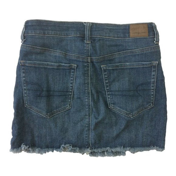 American Eagle Womens Denim Jean Skirt Size 6 Hi-Rise Mini Next Level Stretch - Picture 2 of 9
